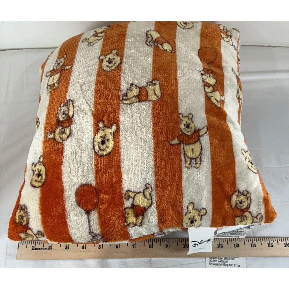 2 Disney WINNIE the POOH Bear Plush Throw Pillows 15